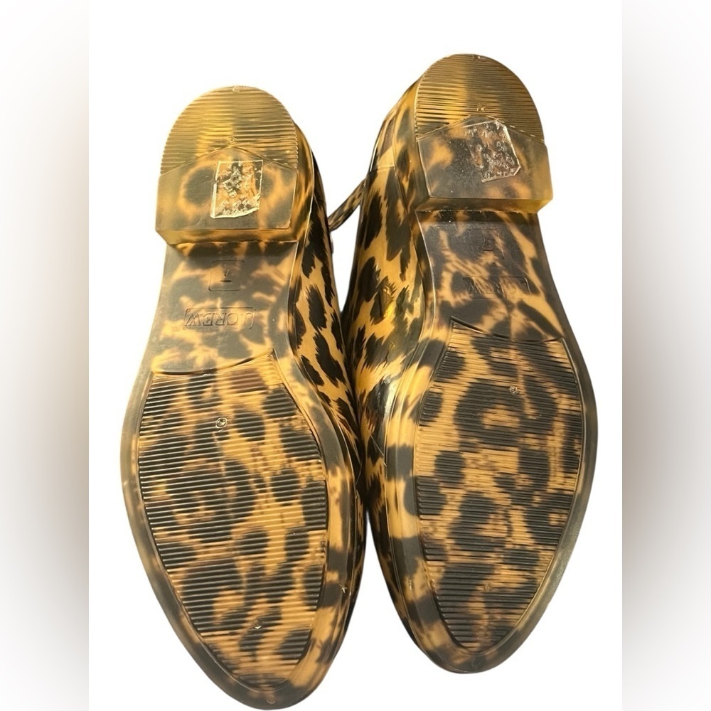 J. Crew Leopard Print Winter Rain Boots Women’s Sz 7 - Picture 5 of 6